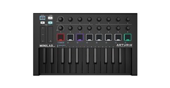MIDI-клавиатура/Контроллер Arturia MiniLab MKII Deep Black - вид 1 миниатюра