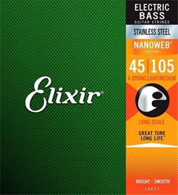 Струны для бас-гитар Elixir Bass SS NW 4 L 045 - вид 1 миниатюра