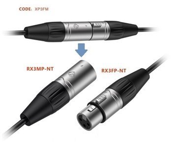 Комплект разъемов XLR Roxtone XP3FM - вид 1 миниатюра