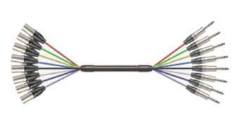 Готовый 8-канальный соединительный кабель Roxtone MUC810L1 - вид 1 миниатюра