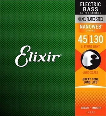 Струны для бас гитары Elixir 5S NW L L