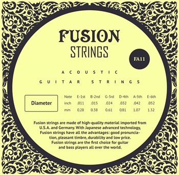 Струны для акустической гитары Fusion strings FA11 - вид 1 миниатюра