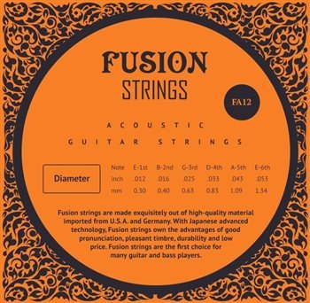 Струны для гитары акустической  Fusion strings FA12