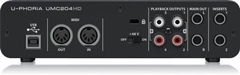 Аудіоінтерфейс Behringer U-Phoria UMC204HD - вид 3 мініатюра