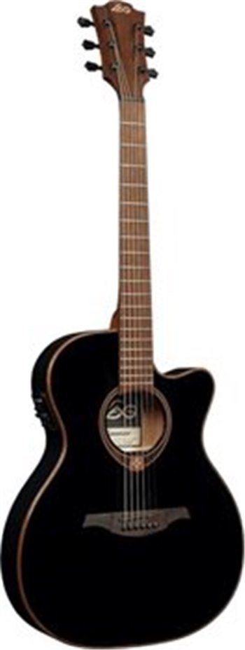 Электроакустическая гитара Lag Tramontane T118ASCE-BLK - вид 1 миниатюра