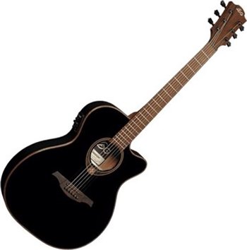 Электроакустическая гитара Lag Tramontane T118ASCE-BLK - вид 5 миниатюра