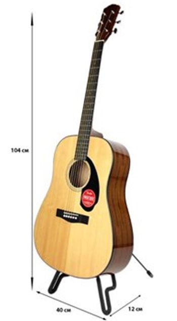 Гитара акустическая FENDER CD-60S NATURAL WN - вид 2 миниатюра