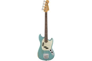 Бас-гитара FENDER JMJ MUSTANG BASS RW FADED DAPHNE BLUE - вид 1 миниатюра