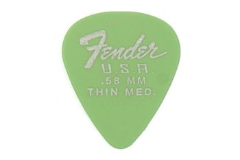 Набір медіаторів FENDER 351 DURA-TONE .58 12-PACK, SURF GREEN - вид 1 мініатюра