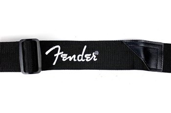 Ремінь гітарний FENDER STRAP 2 BLACK WHITE LOGO - вид 3 мініатюра