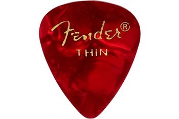 Набор медиаторов FENDER 351 PREMIUM CELLULOID RED MOTO THIN - вид 1 миниатюра