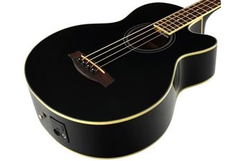 Бас-гитара акустическая IBANEZ AEB8E BLACK - вид 3 миниатюра