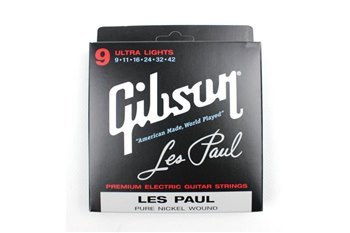 Струны для электрогитар GIBSON SEG-LP9 LES PAUL PURE NICKEL WOUND .009-.042