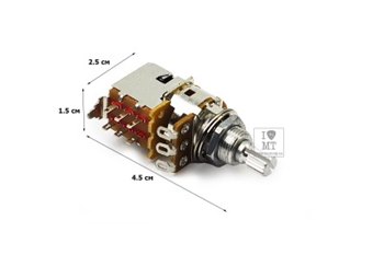 Потенціометр пуш-пул FENDER POTENTIOMETER PUSH-PULL 250K SPLIT - вид 3 мініатюра