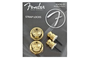 Стреплоки для гитары FENDER STRAP LOCKS GOLD PAIR FSLG1 - вид 1 миниатюра