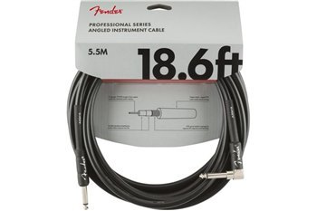 Кабель инструментальный FENDER CABLE PROFESSIONAL SERIES 18.6' ANGLED BLACK