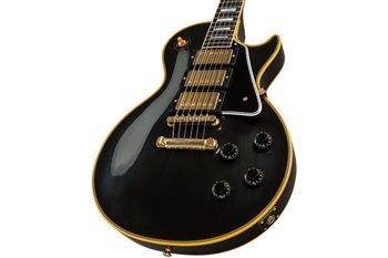 Электрогитара GIBSON '57 LES PAUL CUSTOM 3 PICKUP EBONY VOS GH - вид 7 миниатюра