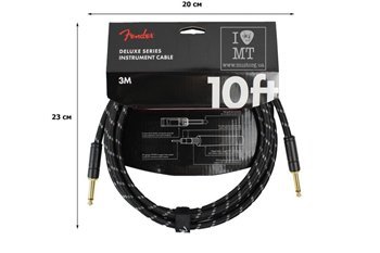 FENDER CABLE DELUXE SERIES 10' BLACK TWEED Кабель инструментальный - вид 1 миниатюра