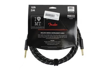 FENDER CABLE DELUXE SERIES 10' BLACK TWEED Кабель инструментальный - вид 3 миниатюра