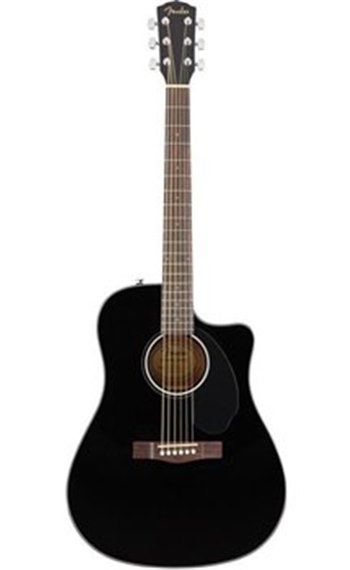 Электроакустическая гитара FENDER CD-60SCE BLACK WN - вид 1 миниатюра