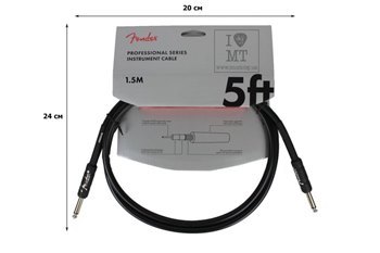 FENDER CABLE PROFESSIONAL SERIES 5' BLACK Кабель инструментальный - вид 1 миниатюра