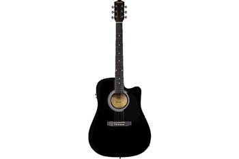 Электроакустическая гитара SQUIER by FENDER SA-105CE BLACK - вид 1 миниатюра