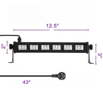 Ультрафиолетовый прожектор LEDUV 6 * 3W - вид 9 миниатюра