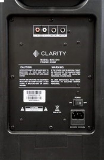 Активная акустическая система Clarity MAX-S10 - вид 19 миниатюра