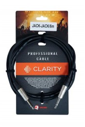 Готовый инструментальный кабель Clarity JACK-JACK/6m - вид 1 миниатюра