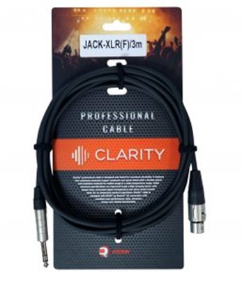 Микрофонный кабель Clarity JACK-XLR(F)/3m - вид 1 миниатюра