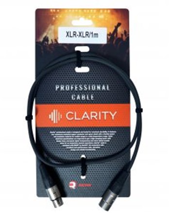 Микрофонный кабель Clarity XLR-XLR/1m - вид 1 миниатюра