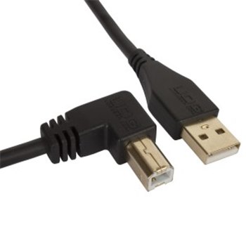 Готовий кабель UDG Ultimate Audio Cable USB 2.0 A-B Black Angled 1m - вид 1 мініатюра