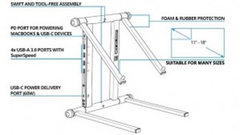 Подставка для ноутбука Reloop Stand Hub - вид 1 миниатюра