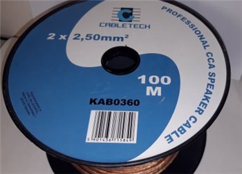 Кабель акустический Cabletech KAB0360, 2 x 2,5 мм, 100 м - вид 3 миниатюра