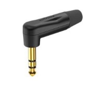 Разъем Roxtone PJ3RX-BG Jack 6,3 plug (stereo) угловой - вид 1 миниатюра