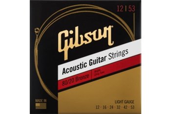 GIBSON SAG-BRW12 80/20 BRONZE ACOUSTIC GUITAR STRINGS LIGHT Струни для акустичних гітар - вид 1 мініатюра