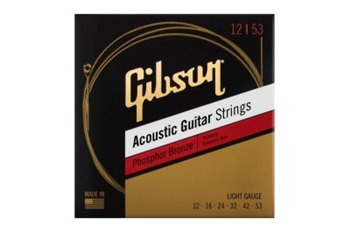 GIBSON SAG-PB12 PHOSPHOR BRONZE ACOUSTIC GUITAR STRINGS 12-53 LIGHT Струни для акустичних гітар