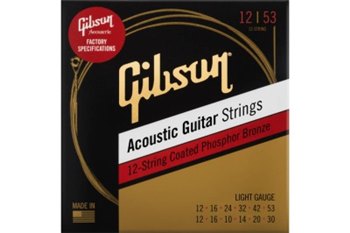 GIBSON SAG-PB12L PHOSPHOR BRONZE ACOUSTIC GUITAR STRINGS 12-STRING 12-53/12-30 Струни для акустичних гітар - вид 1 мініатюра