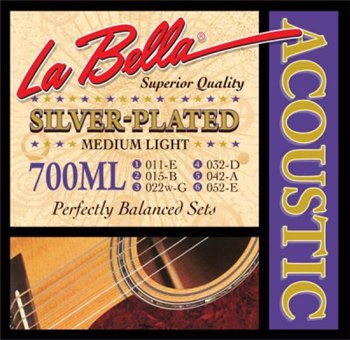 Струни для акустичної гітари La Bella 700ML - вид 1 мініатюра
