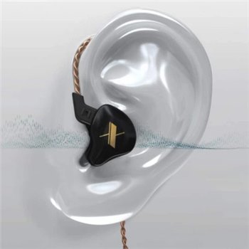 Навушники провідні KZ Audio EDX BLACK MIC - вид 3 мініатюра