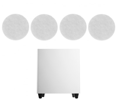 Акустичний комплект SKY SOUND SUBT-10W/FLC-5 (2*40Вт) WHITE - вид 1 мініатюра