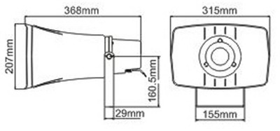 Рупор L-Frank Audio H-30RT, 30Вт, трансф., алюміній - вид 1 мініатюра