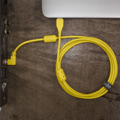 Кабель Ultimate Audio Cable USB 2.0 A-B Yellow Angled 1m - вид 3 мініатюра