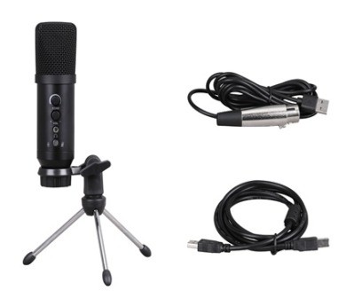 Конденсаторний мікрофон Emiter-S USB-8 чорного кольору - вид 1 мініатюра