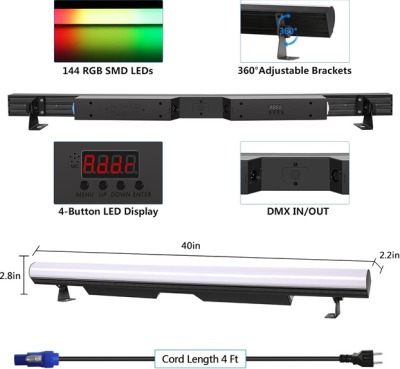 Світлодіодна панель New Light PL-32KS LED Wall Strobe Bar 144 - вид 5 мініатюра