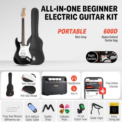 Электрогитара Donner Music DST-100 Kit Black EC1099 - вид 6 миниатюра