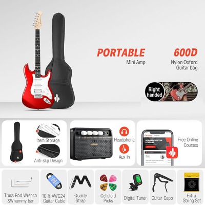 Электрогитара Donner Music DST-100 Kit Red EC1166 - вид 3 миниатюра